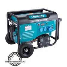 Heron, benzinmotoros áramfejlesztő, max 6800 VA, 230V, önindítós