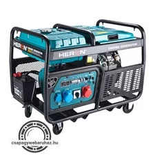 Heron, benzinmotoros áramfejlesztő,  13/11 kVA, három- és egyfázisú, benzin üzemű, önindítós