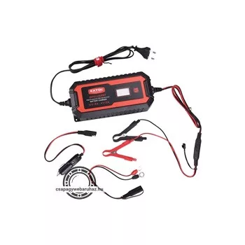   akkutöltő, autós, mikroprocesszoros, intelligens, 8 Amp, 4-160Ah, DC 12V/6V