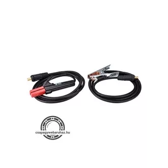   Hegesztő kábelpár, földelőkábel csipesszel + munkakábel elektródafogóval, 160A, 5m, 25mm2, csatlakozó: 10-25 EXTOL 8898226