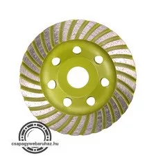 gyémántcsiszoló korong; 125mm×22,2mm, Turbo/lamellás jellegű