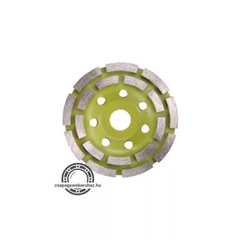 gyémántcsiszoló korong; 115mm×22,2mm, kétsoros