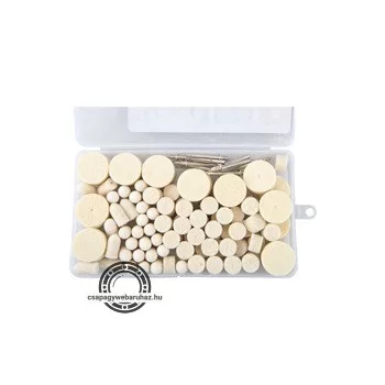   mini polírozó klt. 3,2 mm befogás, 120 db, 3 féle fejforma, gyapjú filc