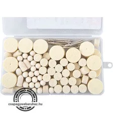 mini polírozó klt. 3,2 mm befogás, 120 db, 3 féle fejforma, gyapjú filc