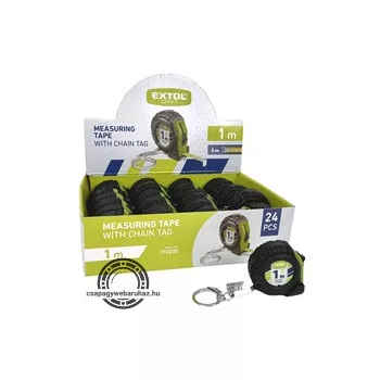 mérőszalag kulcstartó; 1m