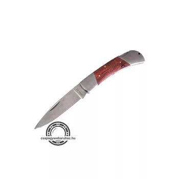   zsebkés, fanyelű, bliszterben, 110mm, rugós rögzítéssel
