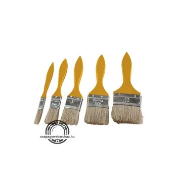   ecset készlet, 5db, fanyelű; 0,5",1",1,5",2",2,5", vastagság: 1cm