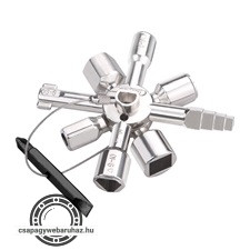 kapcsolószekrény kulcs (vezérlőszekrény kulcs / univerzális keresztkulcs), 15 funkciós