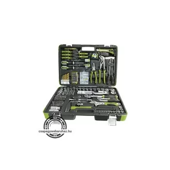   szerszámkészlet, CV., racsnis 45fog ; 1/4" és 1/2", 303 db, műanyag koffer
