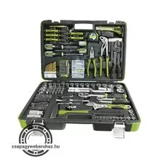 szerszámkészlet, CV., racsnis 45fog ; 1/4" és 1/2", 303 db, műanyag koffer