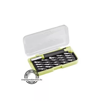   Órás csavarhúzó készlet 22 db C.V. bitekkel; lapos 1,5-3mm, PH000-PH1, PZ0-PZ1, imbusz: 1,5-3mm, torx: T6-20 EXTOL 919601