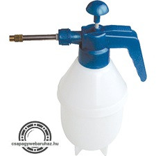 kézi permetező, réz fejjel; 1 liter, műanyag