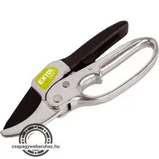metszőolló racsnis 205mm, teflonos vágóél, aluminium test, gumírozott nyél