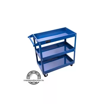   műhelykocsi (szerszámkocsi/szerszámtartó), 3 tálcás, gurulós, max. kapacitás:120 kg, saját tömeg: 10,5 kg