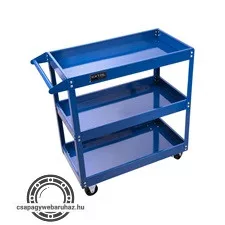 műhelykocsi (szerszámkocsi/szerszámtartó), 3 tálcás, gurulós, max. kapacitás:120 kg, saját tömeg: 10,5 kg