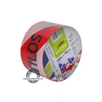   jelölő szalag, piros-fehér; 75mm×250m, polietilén "BELÉPNI TILOS" felirattal, (kordonszalag)