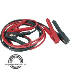 indítókábel pár, csipesszel ("bika kábel") 400A, kábelhossz: 3,5m, átmérő: 9mm, keresztmetszet: 10mm2