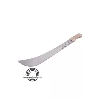   bozótvágó kés (machete), teljes/penge hossz: 650/500 mm, nyél: fa