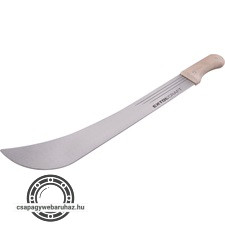 bozótvágó kés (machete), teljes/penge hossz: 650/500 mm, nyél: fa