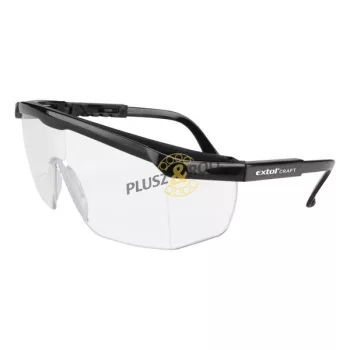   védőszemüveg, víztiszta, polikarbonát, állítható szárú, CE, optikai osztály: 1, ütődés elleni védelmi osztály: F