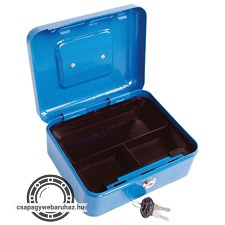 pénzkazetta, 2db kulccsal, változó színekben, festett acél ; 200×160×90/0,8mm