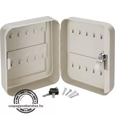 kulcsdoboz, max. 20 db kulcshoz, festett acél ; 200×160×80mm