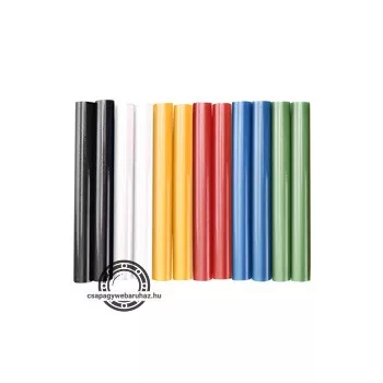   ragasztóstift klt., többszínű; 12db, 100×11mm, bliszteren