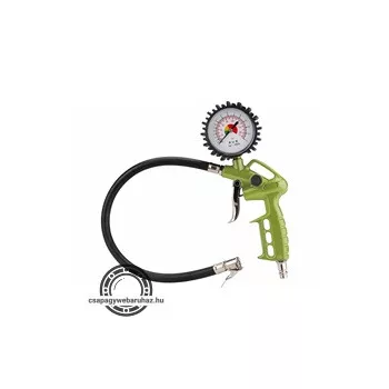   gumiabroncs fúvató pisztoly 40cm, nyomótömlővel, nyomásmérővel, 8 bar