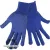 kötött kesztyű, kék, PE, fehér PVC pöttyökkel, méret:  9'