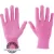 kötött kesztyű, rózsaszín, PE, fehér PVC pöttyökkel, méret:  7', Extol Lady