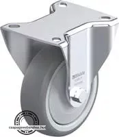 B-TPA 80KF BLICKLE Acéllemez fixvillás görgő, középerős kivitel, talplemezzel, Kerék termoplasztikus gumi futófelülettel, polipropilén felnivel, műanyag porvédővel