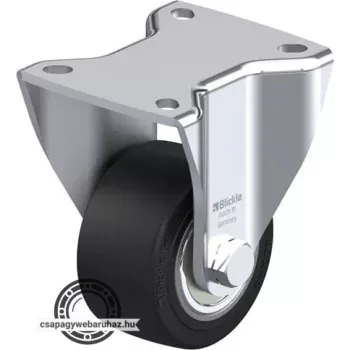   BH-SE 80K BLICKLE Acéllemez fixvillás görgő, nagy teherbírású kivitel, talplemezzel, nagy teherbírású kerék „Blickle EasyRoll” elasztikus tömörgumi abronccsal, acélfelnivel
