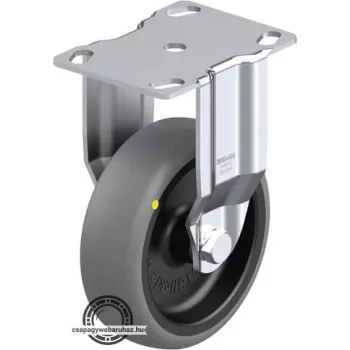   BKPA-TPA 101G-ELS BLICKLE Rozsdamentes fixvillás műszerkocsigörgő talplemezzel, Kerék termoplasztikus gumi futófelülettel, polipropilén felnivel, elektromosan vezetőképes, Nyommentes