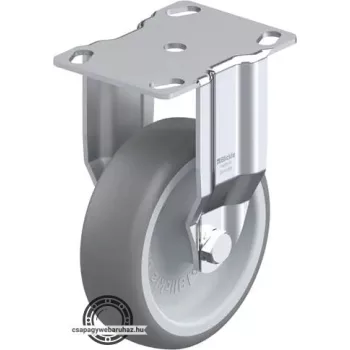   BKPA-TPA 101G BLICKLE Rozsdamentes fixvillás műszerkocsigörgő talplemezzel, Kerék termoplasztikus gumi futófelülettel, polipropilén felnivel