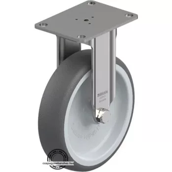   BKPXA-PATH 126G-26 BLICKLE Rozsdamentes fixvillás műszerkocsigörgő talplemezzel, kerék termoplasztikus poliuretán futófelülettel, poliamid felnivel