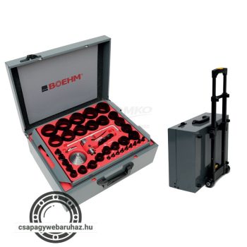   BOEHM XXL tömítéskivágó készlet 54+6r. 2-100/420mm körzővel + kofferkocsi