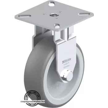   BPA-TPA 75G BLICKLE Rozsdamentes fixvillás műszerkocsigörgő talplemezzel, Kerék termoplasztikus gumi futófelülettel, polipropilén felnivel