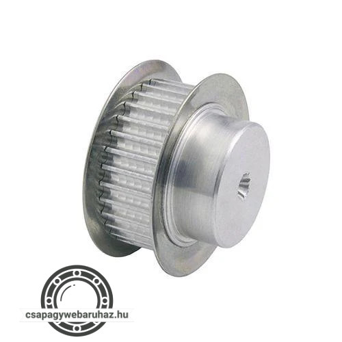 HTD 3M fogszám:10 , szíjszélesség:6mm , tárcsa átmérő: 9,55mm , megmunkálhatósági határok:1-3mm , fogosztás:3mm , aluminium fogasszíjtárcsa