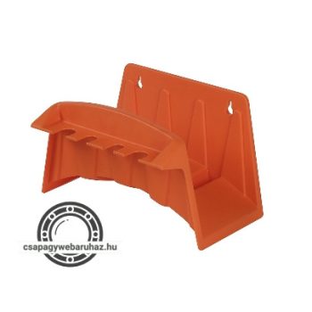 Falra szerelhető műanyag tömlőtartó , narancssárga