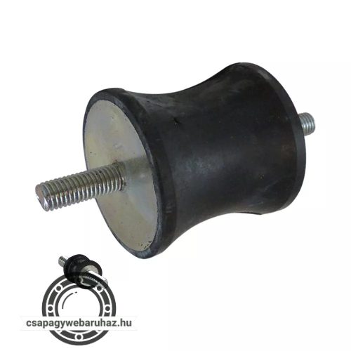 GUMIBAK HOLKERES PP-1 típus 50X46X15 M10X28 55 Shore ST37