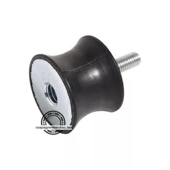 GUMIBAK HOLKERES PP-2 típus 20x14x19 M6X18 55 Shore-A 55