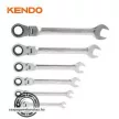 KENDO racsnis csillag-villás kulcs csuklós készlet 6r. 8-19mm CrV No.15620