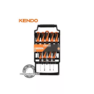 KENDO csavarhúzó készlet 9r. SL+PH mágneses CrV No.20214