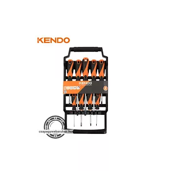 KENDO csavarhúzó készlet 9r. SL+PH mágneses CrV No.20214