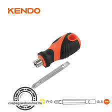 KENDO 2in1 Stubby csavarhúzó készlet 2r. SL6,0+PH2x65mm CrV No.20217