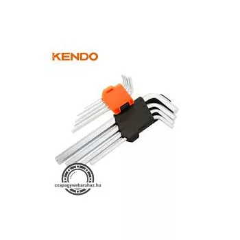   KENDO imbuszkulcs készlet extra hosszú 9r. SW1,5-10 CrV No.20733