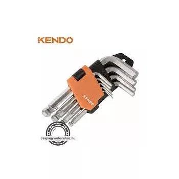   KENDO gömbvégű imbuszkulcs készlet 9r. SW1,5-10 CrV 20735