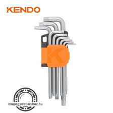 KENDO furatos TORX kulcs készlet 9r. T10-T50 CrV 20741