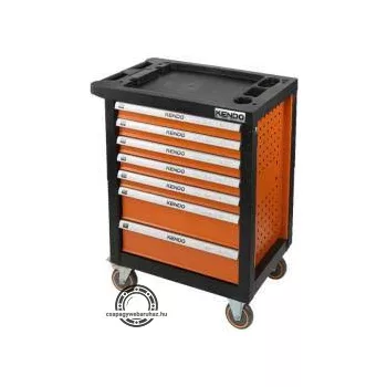 KENDO szerszámkocsi 7 fiókos + 197r. szerszám klt.90342 