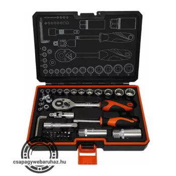   KENDO 1/4"+3/8" dugókulcskészlet 45r. 4-19mm No.90591